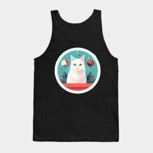 Turkish Angora Cat Xmas Ornament, Love Cats Tank Top